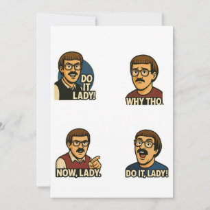 Do it Lady Meme - Funny Retro Quote Design Einladung
