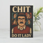 Do it Lady Meme - Funny Retro Quote Design Einladung (Stehend Vorderseite)