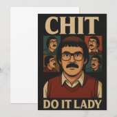 Do it Lady Meme - Funny Retro Quote Design Einladung (Vorne/Hinten)