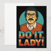 Do it Lady Meme - Funny Retro Quote Design Einladung (Vorne/Hinten)