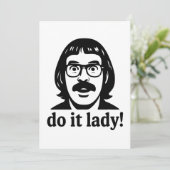 Do it Lady Meme - Funny Retro Quote Design Einladung (Stehend Vorderseite)