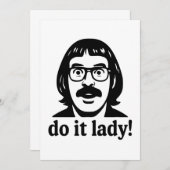 Do it Lady Meme - Funny Retro Quote Design Einladung (Vorne/Hinten)