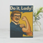 Do it Lady Meme - Funny Retro Quote Design Einladung (Stehend Vorderseite)