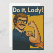 Do it Lady Meme - Funny Retro Quote Design Einladung (Vorne/Hinten)