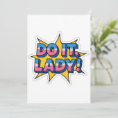 Do it Lady Meme - Funny Retro Quote Design Einladung (Stehend Vorderseite)