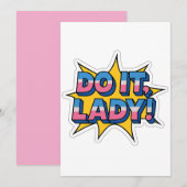 Do it Lady Meme - Funny Retro Quote Design Einladung (Vorne/Hinten)