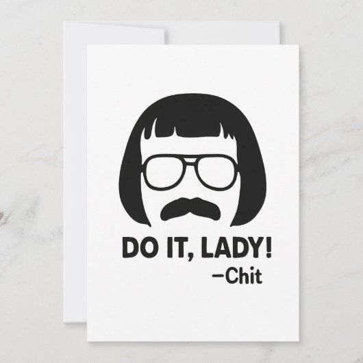 Do it Lady Meme - Funny Retro Quote Design Einladung (Vorderseite)