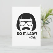Do it Lady Meme - Funny Retro Quote Design Einladung (Stehend Vorderseite)
