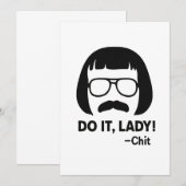 Do it Lady Meme - Funny Retro Quote Design Einladung (Vorne/Hinten)