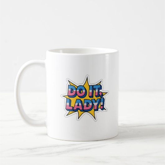 Do it Lady Meme Tasse - Minimalistisches Black Hea (Links)