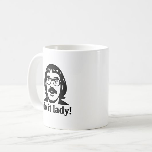 Do it Lady Meme Tasse - Minimalistisches Black Hea (Vorderseite Links)