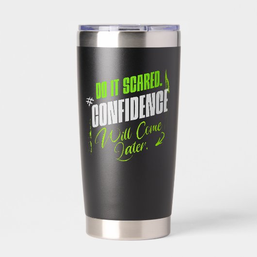 Do It Scared - Motivational Confidence Inspiration Thermobecher (Vorderseite)