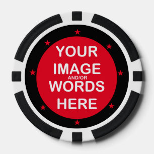 Do It Yourself FRAMED - Poker Chips rote Sterne