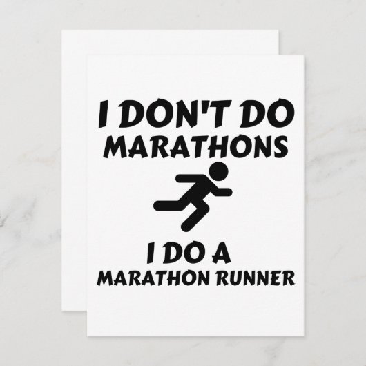 DO MARATHON RUNNER DANKESKARTE (Vorne/Hinten)