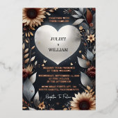 Do Maroon Traditionelle Herbstkuppel Burgundy Hoch Folieneinladung (Vorderseite)