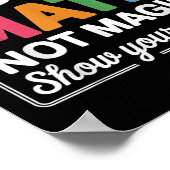 Do Math Not Magic Math Teacher Back To School Funn Poster (Ecke)