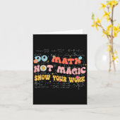 Do Math Not Magic Retro Math Teacher Gift Funny Qu Karte (Gelbe Blume)