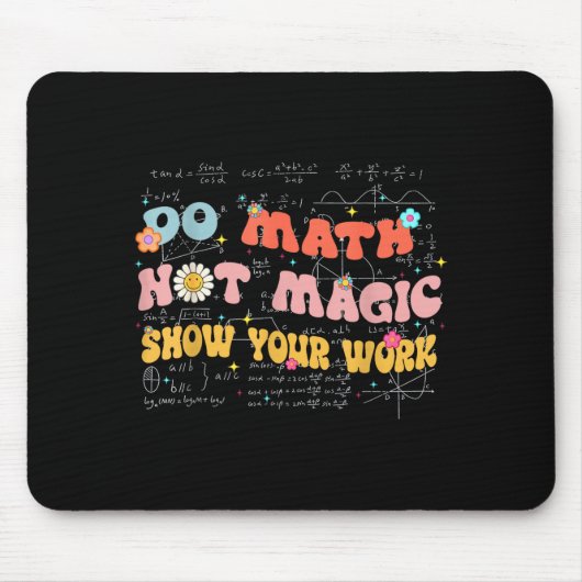 Do Math Not Magic Retro Math Teacher Gift Funny Qu Mousepad (Vorne)
