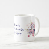 "Do more.." - Glück blüht Kaffee-Tasse Kaffeetasse (VorderseiteRechts)
