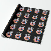 Do-Nerd Funny Nerdy Donut Pun Dark BG Geschenkpapier (Ungerollt)
