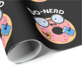 Do-Nerd Funny Nerdy Donut Pun Dark BG Geschenkpapier (Rolleneckpunkt)
