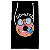 Do-Nerd Funny Nerdy Donut Pun Dark BG Kleine Geschenktüte (Vorderseite)