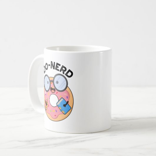 Do-Nerd Funny Nerdy Donut Pun Kaffeetasse (Vorderseite Links)