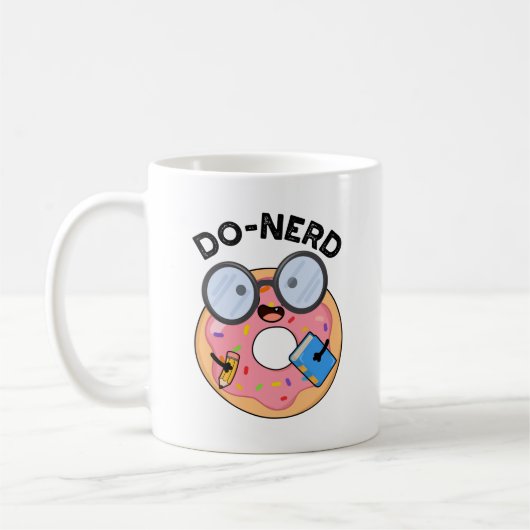 Do-Nerd Funny Nerdy Donut Pun Kaffeetasse (Links)
