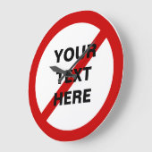 DO NOT ANTI red circle with slash symbol Große Wanduhr (Winkel)
