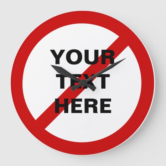 DO NOT ANTI red circle with slash symbol Große Wanduhr (Vorderseite)