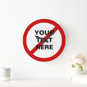 DO NOT ANTI red circle with slash symbol Große Wanduhr (Zuhause)