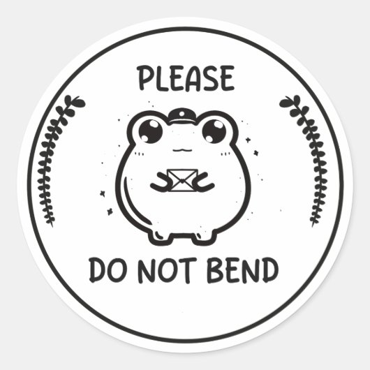 Do Not Bend please, frog postman sticker sheet (Vorderseite)