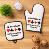 Do Not Claim Until You Know For Sure Card Suits Ofenhandschuh & Topflappen-Set (Oben Unten)