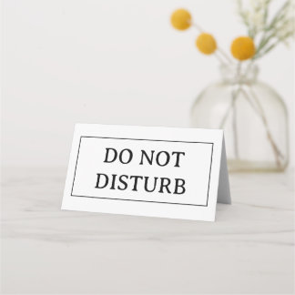 DO NOT DISTURB | 4" x 3.5" Folded Place Card Platzkarte