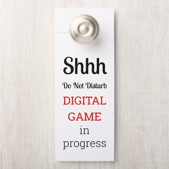Do Not Disturb Game In Progress Türanhänger (Auf Knauf)