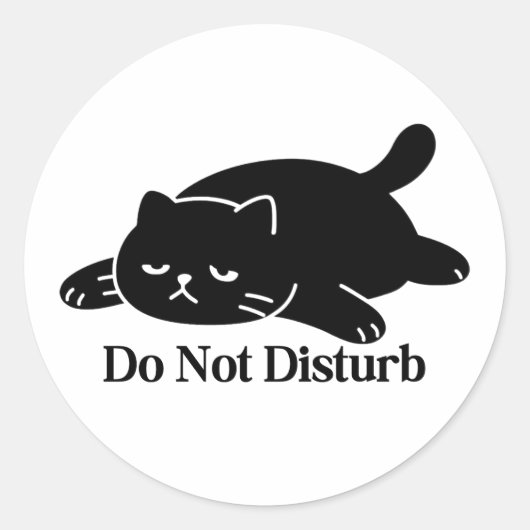 Do Not Disturb Holiday Mood Cat Sticker (Vorderseite)