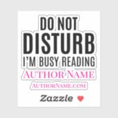 Do Not Disturb I'm Reading Aufkleber (Blatt)