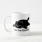 Do Not Disturb Lazy Black Cat Mug Cute Cat Kaffeetasse (Links)