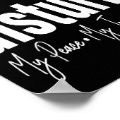 Do Not Disturb Peace Joy Vibe, Funny Sarcastic Quo Poster (Ecke)