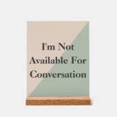 Do Not Disturb Quiet Please Productivity Acrylschild (Vorderseite)