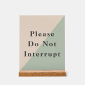 Do Not Disturb Quiet Space Productivity Acrylschild (Vorderseite)