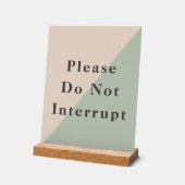Do Not Disturb Quiet Space Productivity Acrylschild (Winkel)