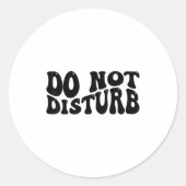 Do Not Disturb Runder Aufkleber (Vorderseite)