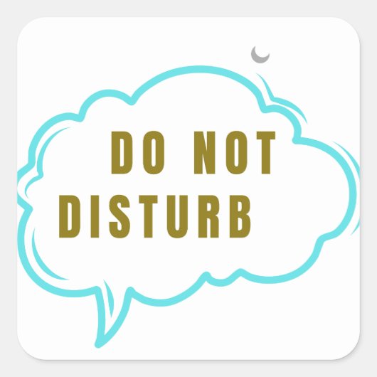 Do Not Disturb Sleep Mode Moon Cloud Sticker – Fun (Vorderseite)