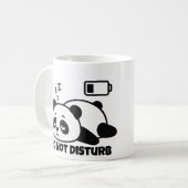 Do Not Disturb Sleeping Panda Cute Lazy Funny Kaffeetasse (Vorderseite Links)
