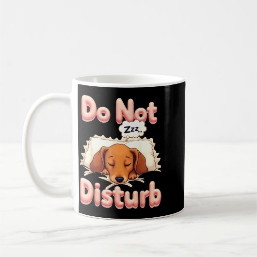 Do Not Disturb Wiener Dog Funny Dachshund Pajamas Kaffeetasse (Links)