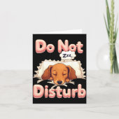 Do Not Disturb Wiener Dog Funny Dachshund Pajamas  Karte (Vorderseite)