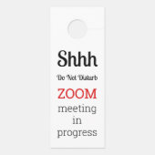 Do Not Disturb Zoom Meeting In Progress Türanhänger (Rückseite)