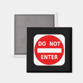 Do Not Enter Street Traffic Sign S  Magnet (Vorderseite/Rückseite)