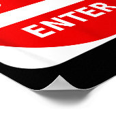 Do Not Enter Street Traffic Sign S Poster (Ecke)